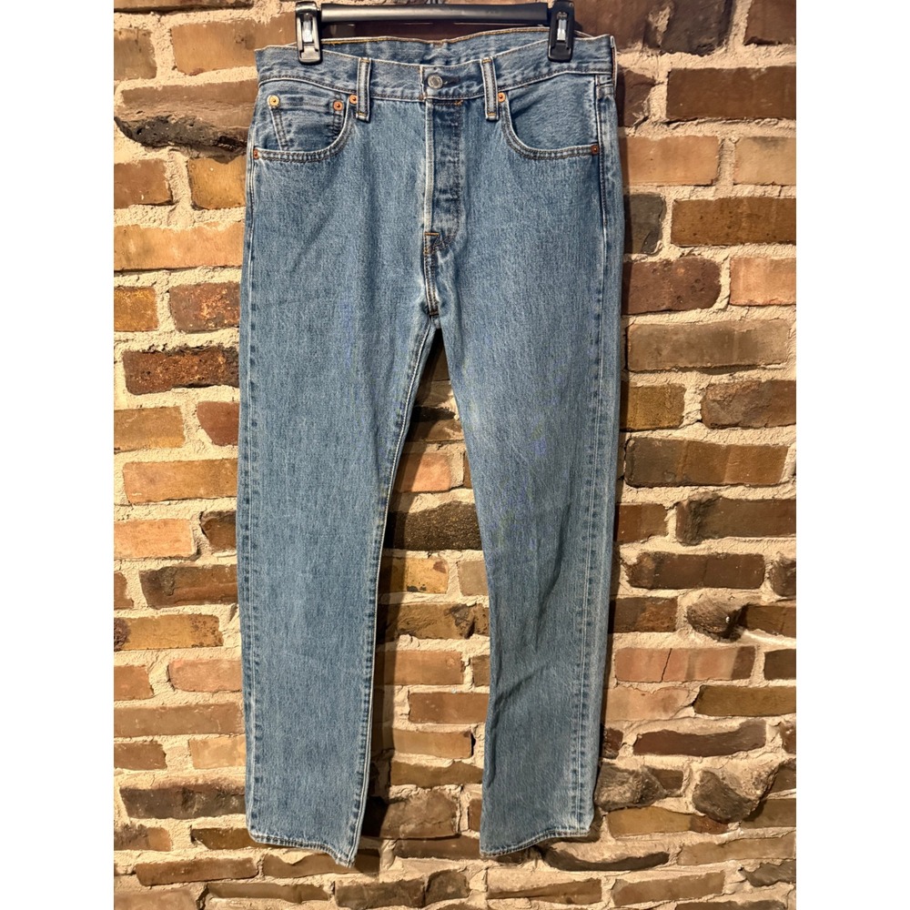 Levis 501 Jeans Mens 30x34 Blue Vintage Streetwear Straight Leg Button Fly Denim